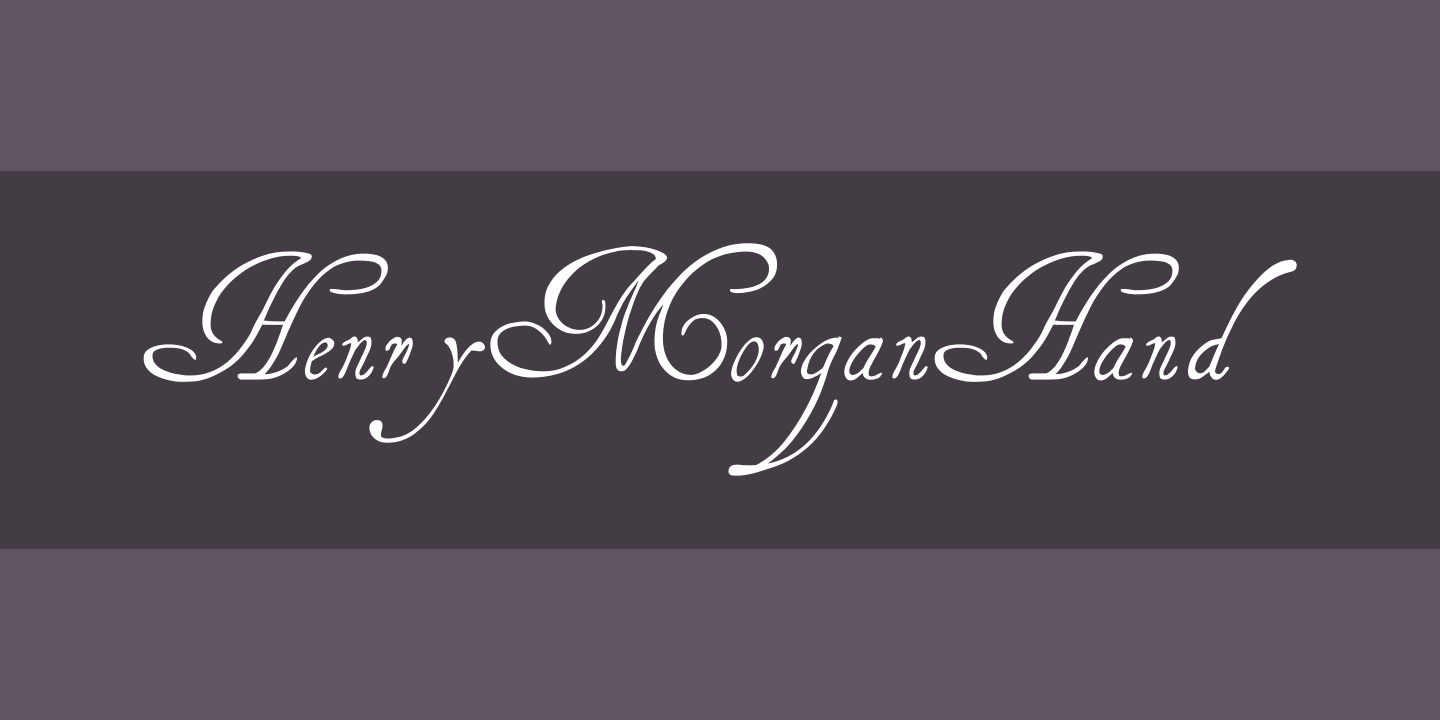 HenryMorganHand Font preview